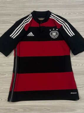 Adidas 2013/14 Germany National Soccer Jersey G74520 Black Red Men’s Size Small